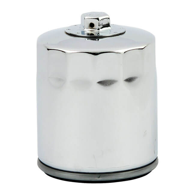 Spin-On Oil Filter, Magnetic w/ Top Nut, Chrome