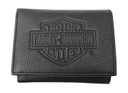Embossed Bar &amp; Shield Tri-Fold Wallet