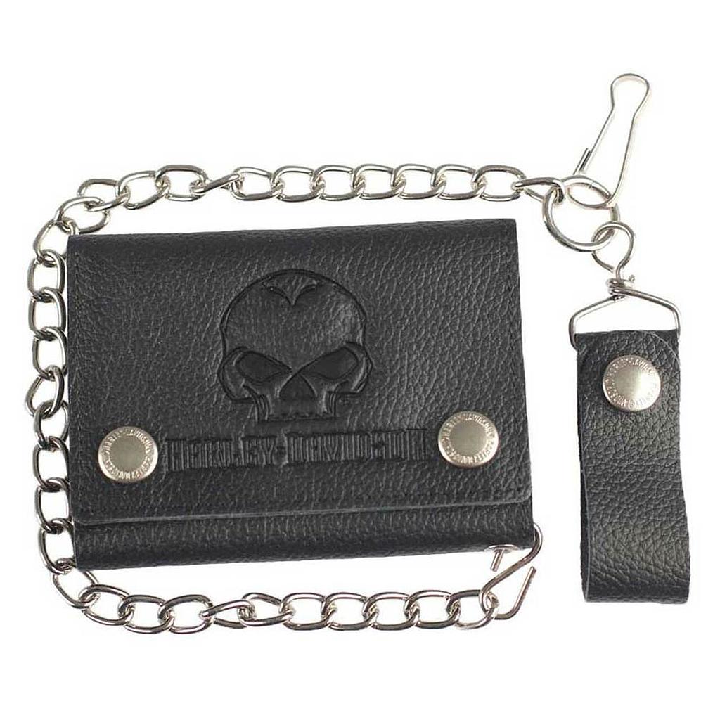 Emboss Willie G Skull Medium Trucker Wallet