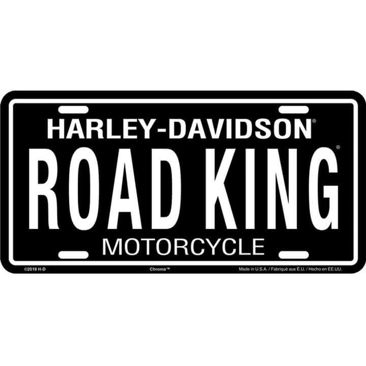 Road King Stamped Metal Tag License Plate