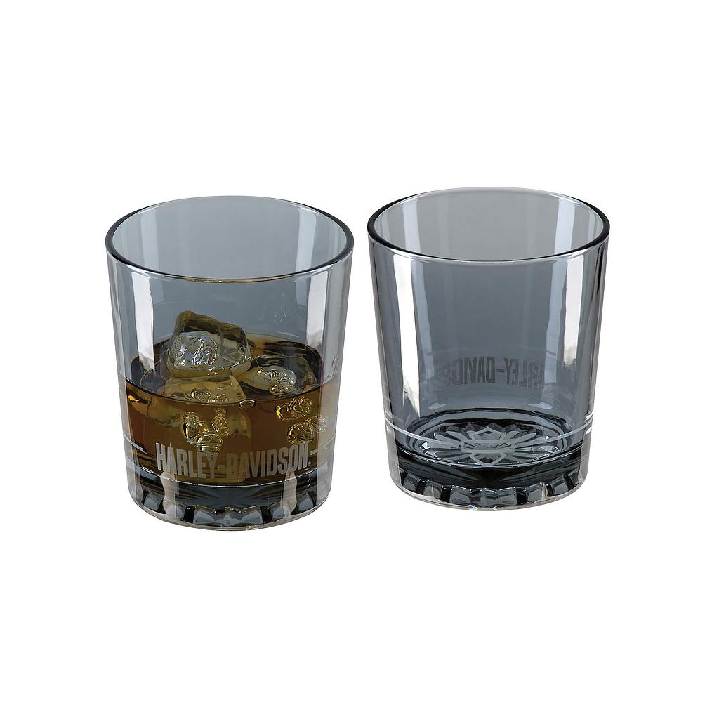 Smoke Grey Double Old Fashioned Set