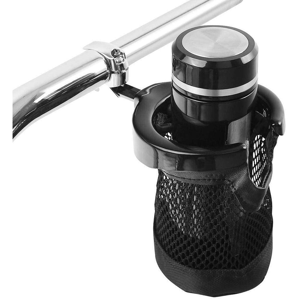 7/8"&amp;1" Handlebar Cup Holder w/Mesh Basket For Harley