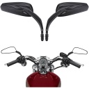 Side Rear View Mirrors for Sportster, Dyna, Softail, Road King, Electra Glide, Road Glide 1982-2023, Teardrop, Black