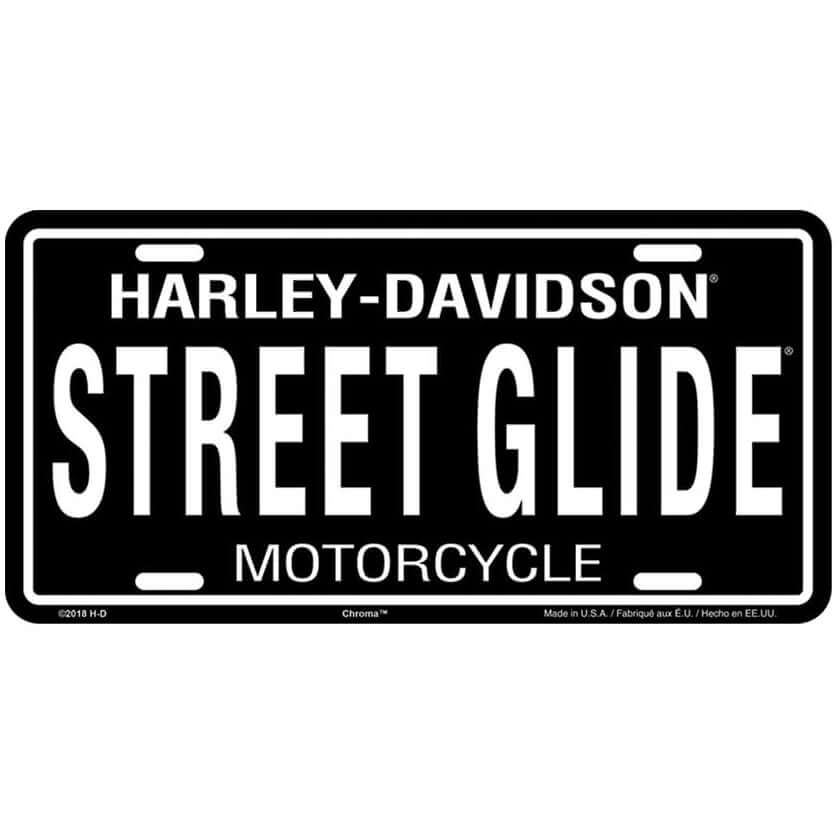 Street Glide Stamped Metal Tag License Plate