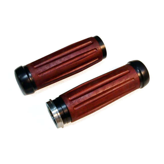Bakelite Retro Handlebar Grip Set, Black