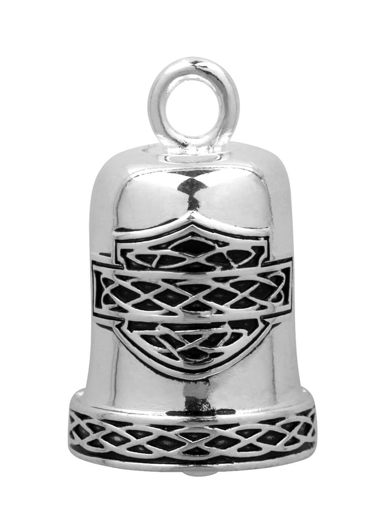 Celtic Bar &amp; Shield Silver Motorcycle Guardian Bell