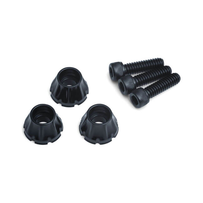 Decorative Windshield Screws for 96-13 Electra Glides, Street Glides &amp; Trikes, Gloss Black