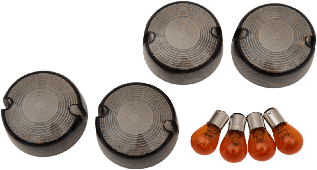 Turn Signal Dome Lens Kit, Smoke, '86-'01