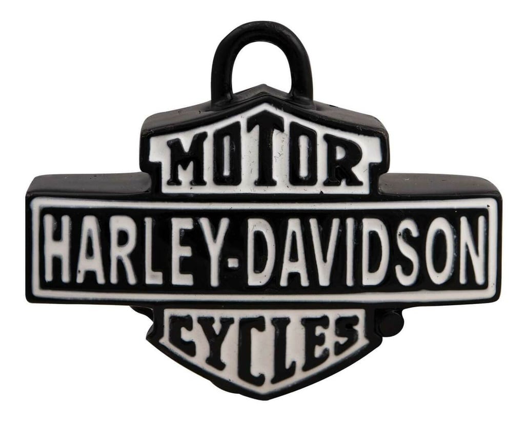 Vintage Bar &amp; Shield Logo Shaped Ride Bell, Black Finish