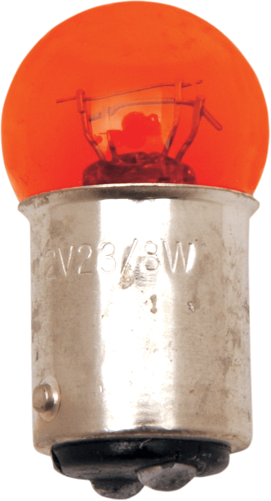 Small Globe Bulb,  2FIL 23/8W 12V Amber