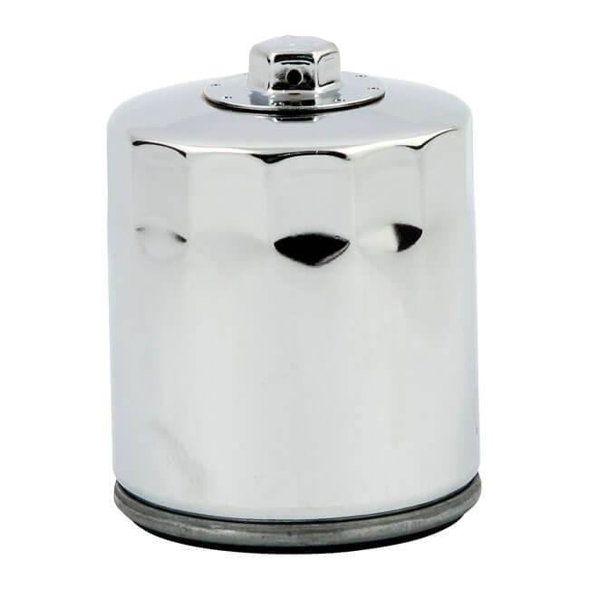 Spin-On Oil Filter w/ Top Nut, Chrome, 02-17 V-Rod