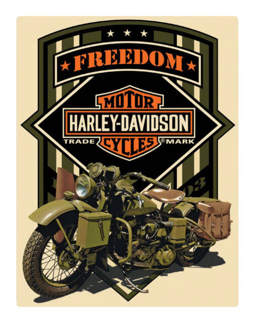 Freedom Green Military Embossed Tin Sign