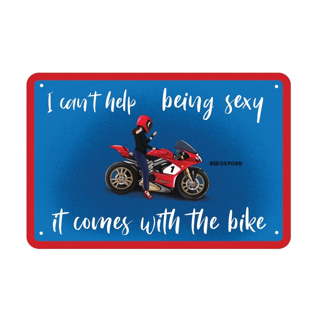 It Comes With the Bike Metal Sign
