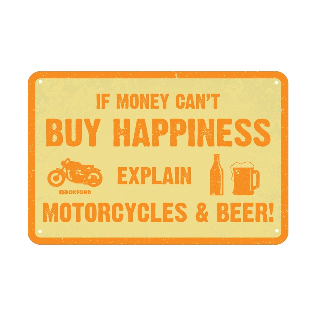 Buy Happiness Garage Metal Sign