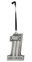 2022 Pewter Embossed #1 Logo Hanging Holiday Ornament