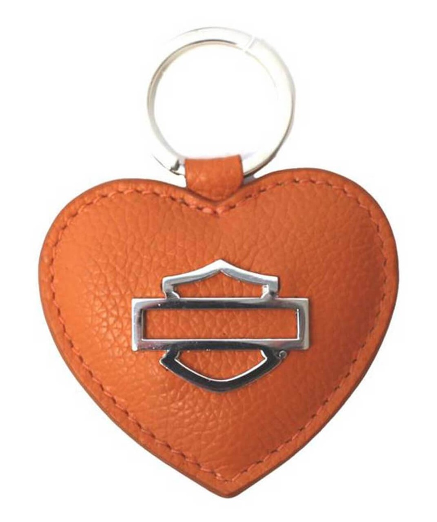 Bar &amp; Shield Heart Medallion Key Fob