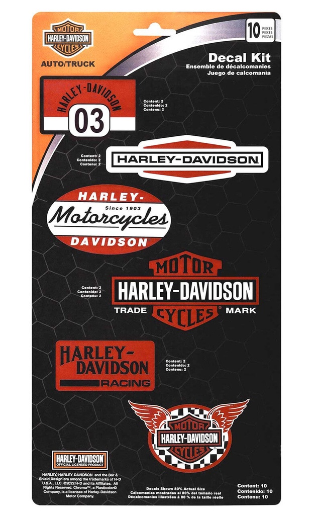 10-Piece Vintage Race Inspired Decal Kit