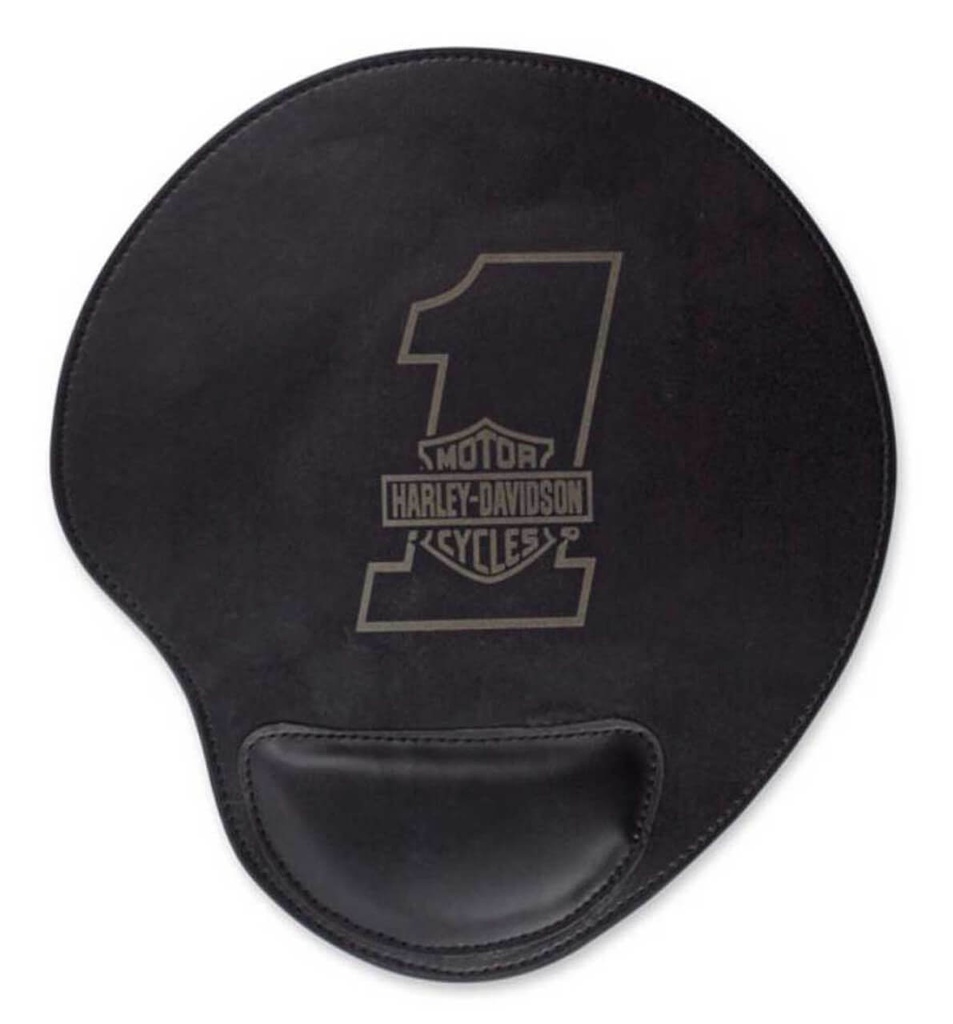 #1 Bar &amp; Shield Logo Neoprene Mouse Pad w/ Leatherette