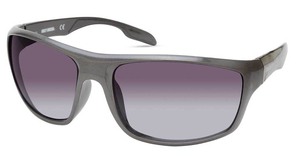 Tampered Temple Sunglasses, Gray Frame/Gradient Smoke Lens
