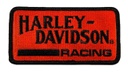 Embroidered Vintage Racing H-D Text Emblem Sew-On Patch, Small