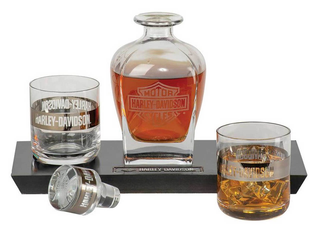 Bar &amp; Shield Logo Glass Decanter &amp; Whiskey Glasses Set