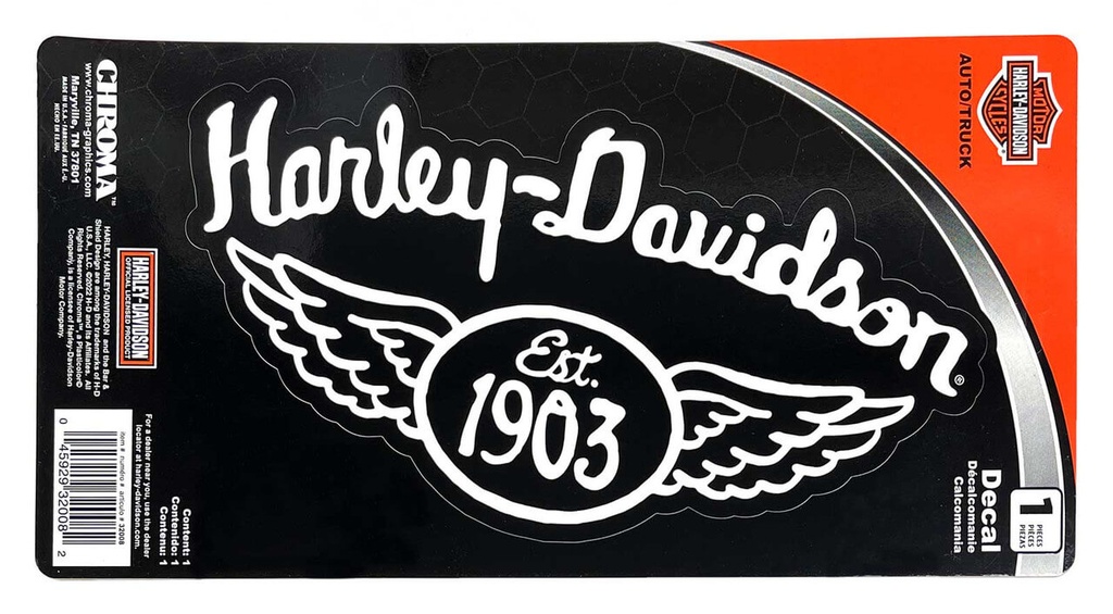 Winged 1903 H-D Large Decal