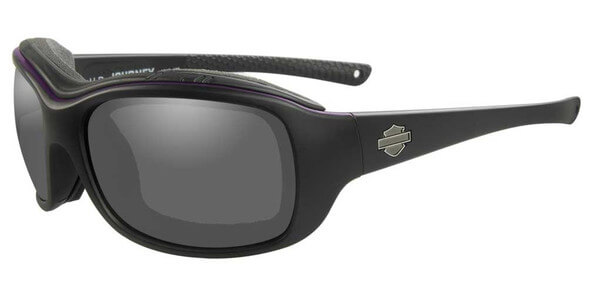 Journey Sunglasses, Matte Black w/ Purple Piping Frames
