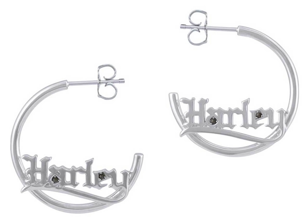 Old English Harley Hoop Earrings