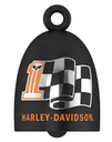 Checkered Flag Ride Bell #1 Dark Custom Logo