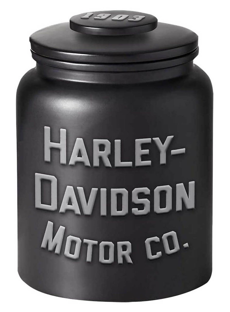 Motor Co. Cookie Jar, Matte Black Ceramic Jar