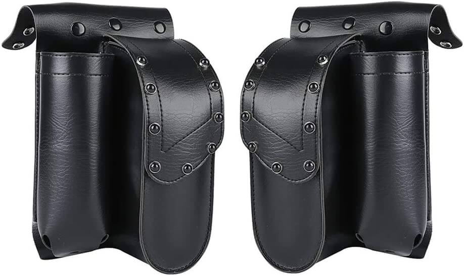 Left and Right Side Saddlebag Guard Bag w/ Water Bottle Holder for Harley
