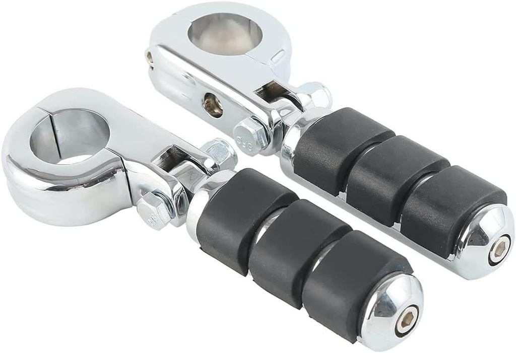 Universal 1-1/4" Highway Footpegs with P Clamp Mount Fit for Yamaha &amp; Harley