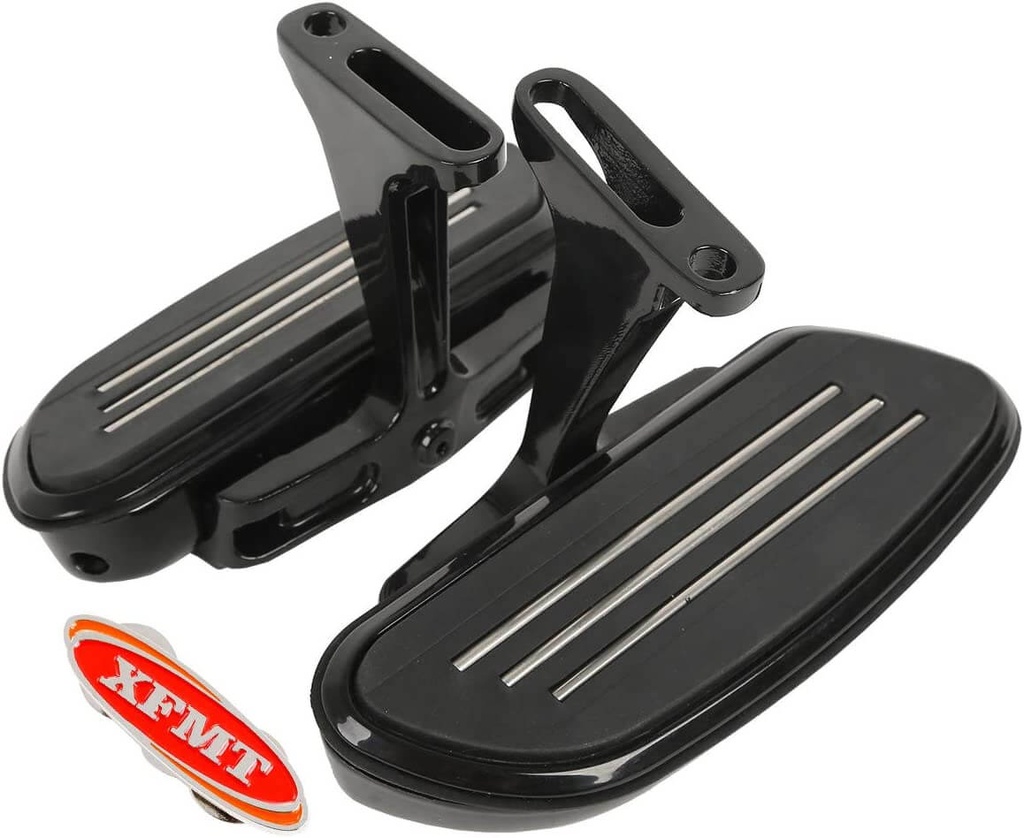 Black Passenger Footboard Floorboard Bracket Kit for Harley