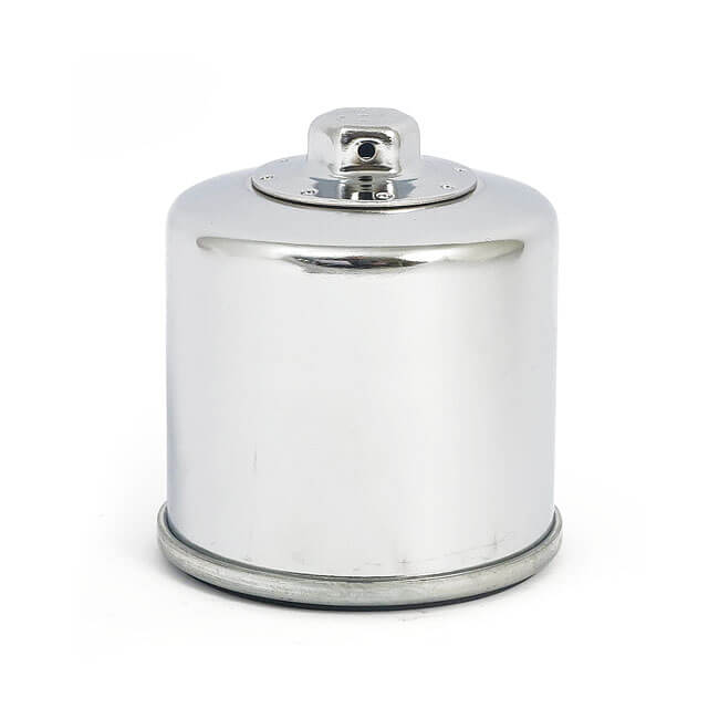 Spin-On Oil Filter w/ Top Nut, Chrome
