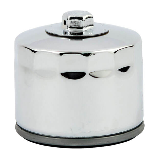 Spin-On Oil Filter w/ Top Nut, Chrome
