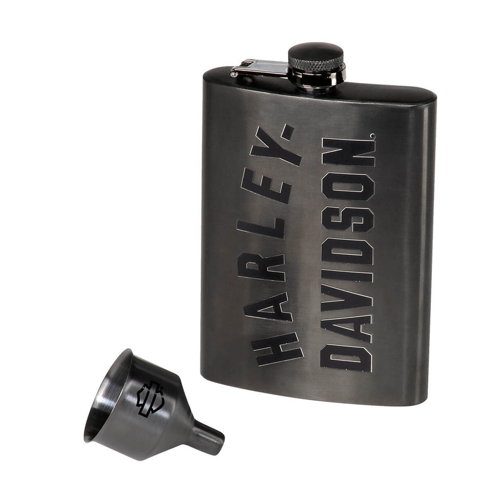 H-D Matte Black Flask