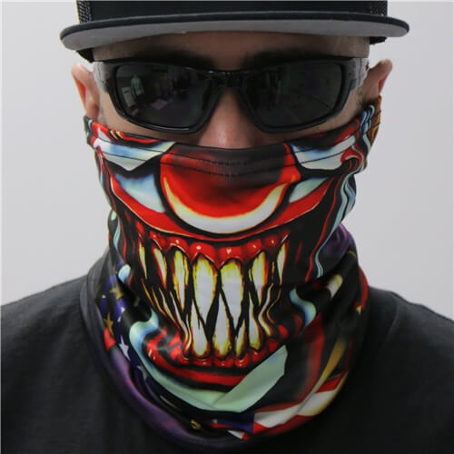 Circus Clown Neck Gaiter Mask