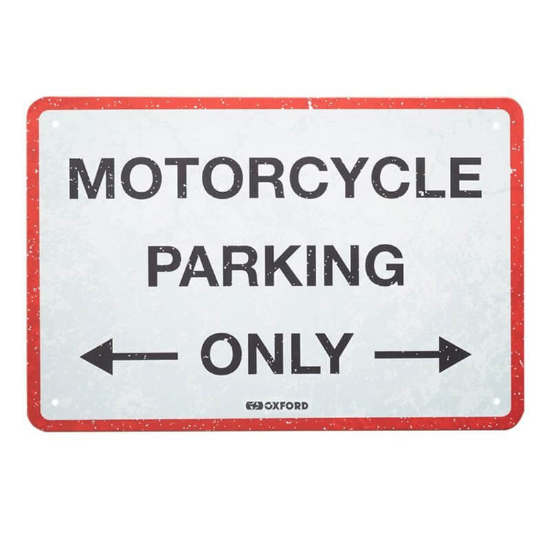 Motorcycle Parking Only Garage Metal Sign