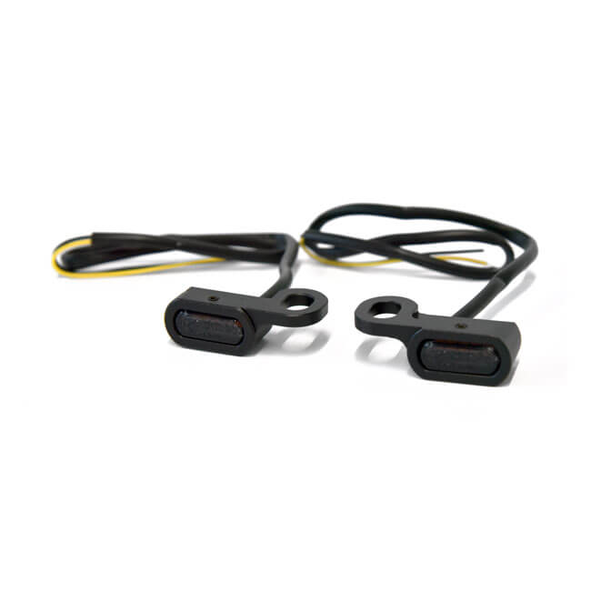 Fastline, Below Bar LED Turn Signal Set, Black