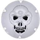 Chrome 3-D Skull Derby Cover, 04-22 XL