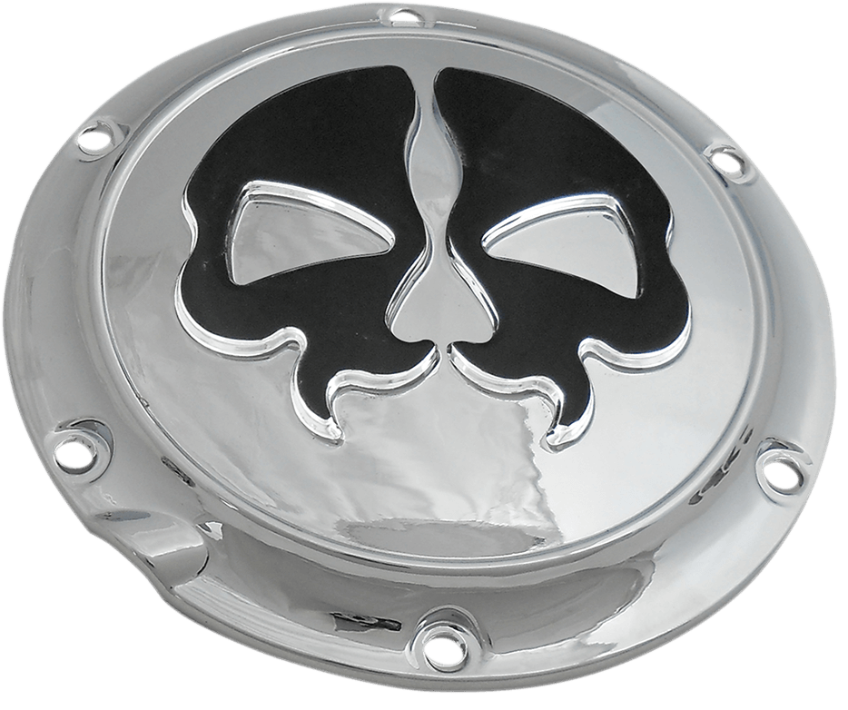 Split Skull Derby Cover, XL, Chrome