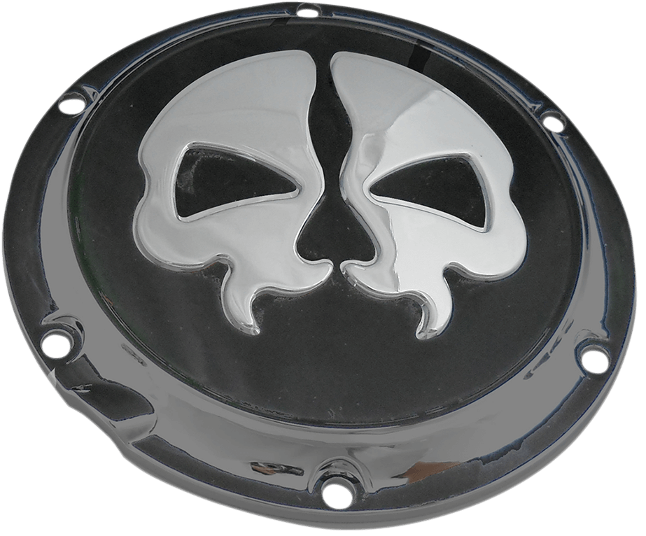 Split Skull Derby Cover, 04-22 Sportster, Black
