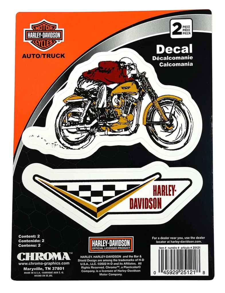 2-Piece Vintage Racing White Decals