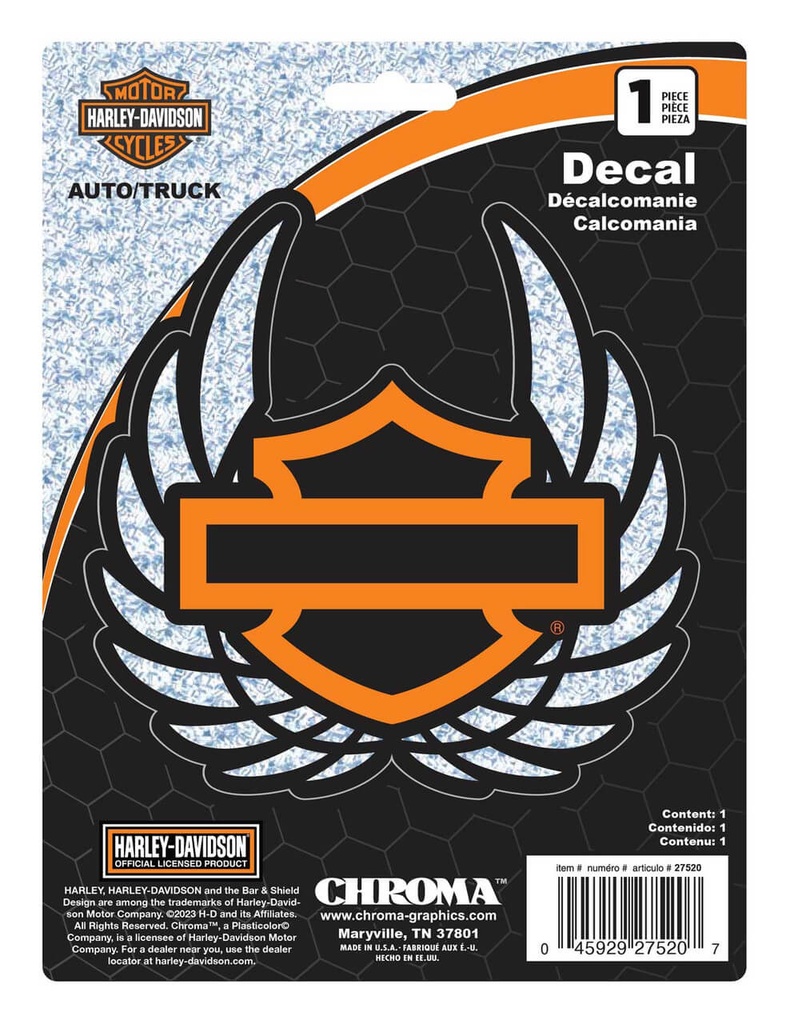Holographic Winged Bar &amp; Shield Decal