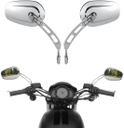 Speil for Harley, 8mm, Chrome