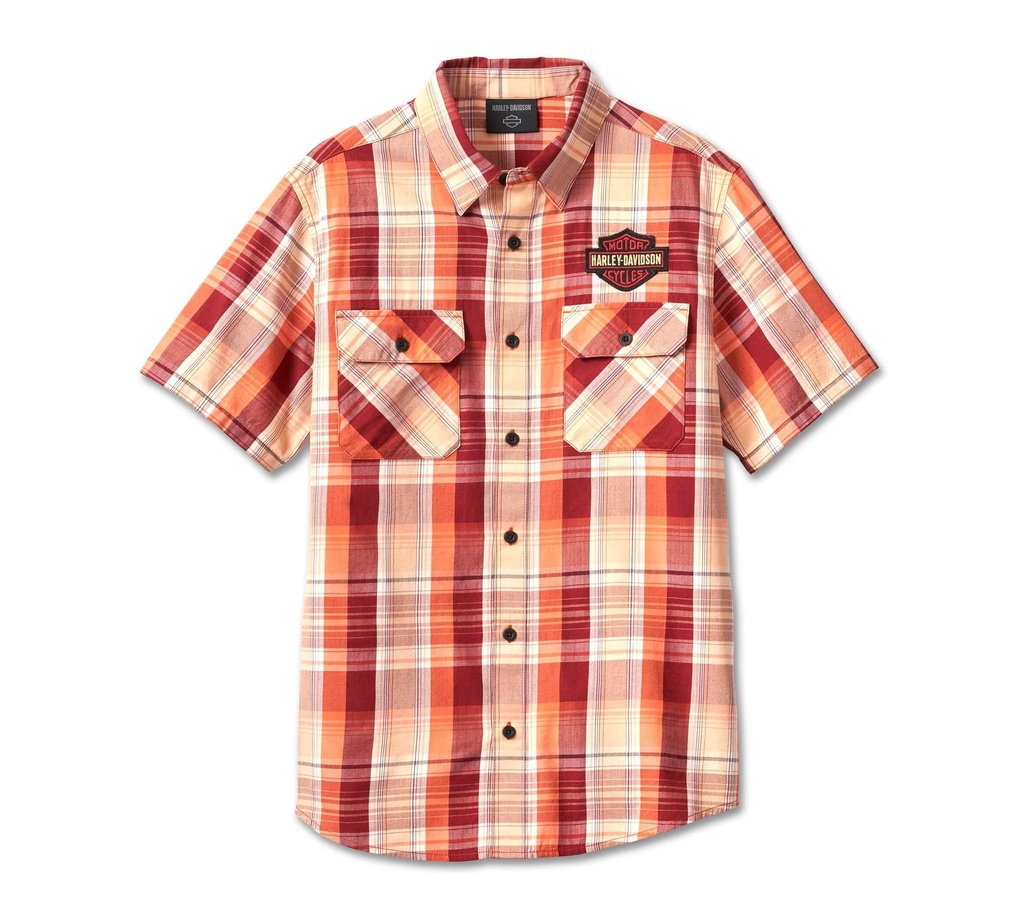Bar &amp; Shield Plaid Shirt, YD Plaid, Merlot