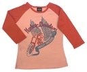 Girls' 3/4 Sleeve Raglan Colorblock Toddler Tee, Orange