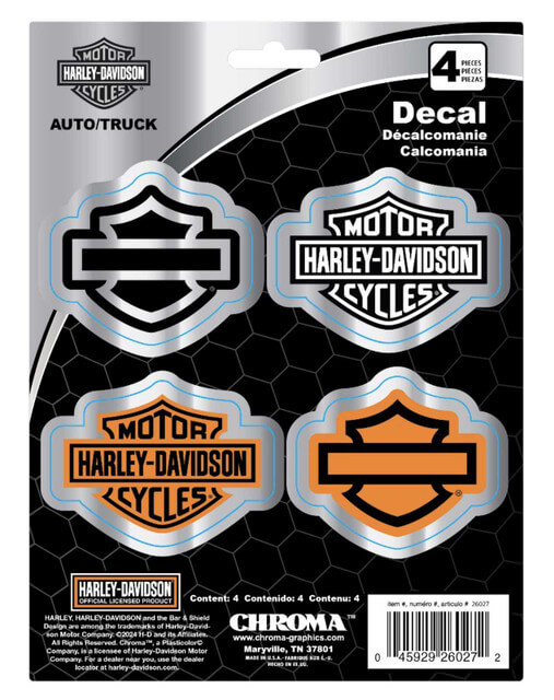 Chromed Bar &amp; Shield Logo Decals