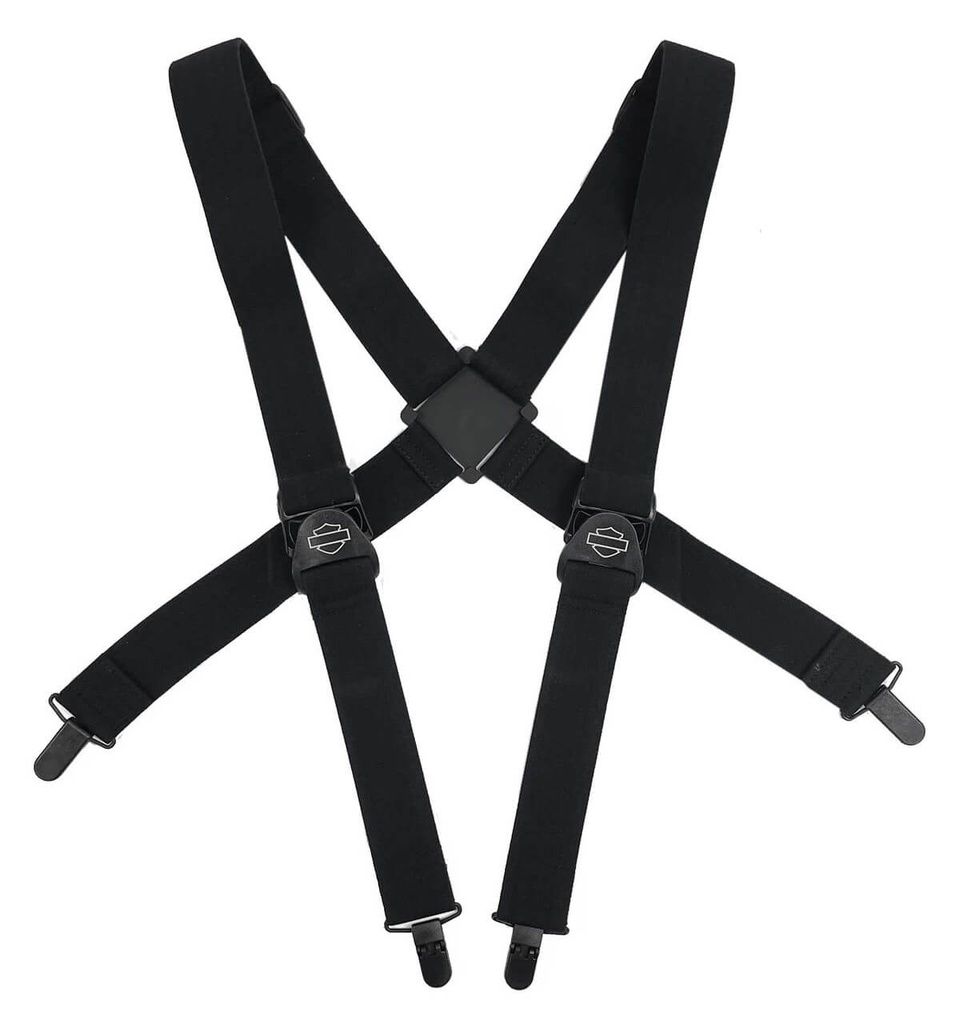 Men's Bar &amp; Shield Adjustable Elastic Suspenders