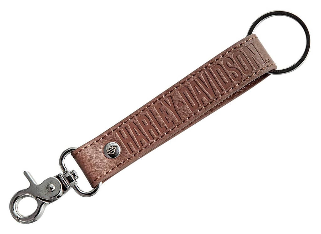 Bar &amp; Shield Logo H-D Text Vinyl Strap Key Chain